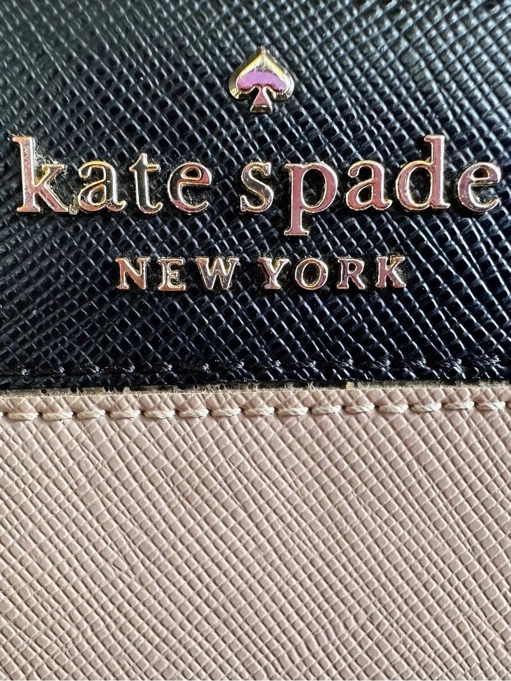 Kate Spade Staci Colorblock Medium Compact Bifold Wallet warm beige/black - Picture 11 of 13